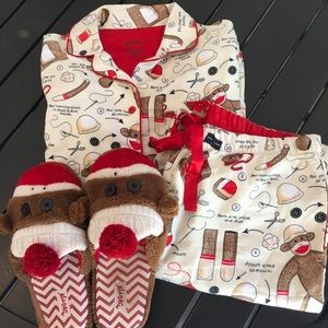 Nick & Nora Sock Monkey PJ Set